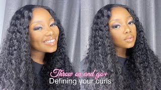 *Quick* Throw On & Go+How To Define Your Curls|Ft.Wavymy Hair
