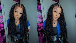 30" Deep Wave With Cute Rubber Band Style Flawless Hd Lace Frontal Wig Install | Asteria Hair