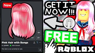 Free Accessory! How To Get Nars Blush Pink Hair With Bangs! (Roblox Nars Color Quest)