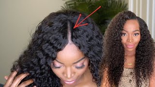Scalp!!No Leave Out? Thin Part?  New Curly V Part Wig| Nadula Har