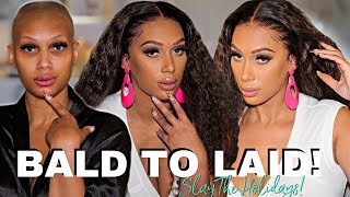  Wow! New Bald Cap Method! Custom Hairline  Detailed Curly Wig Instal!! Slaymas Day 6
