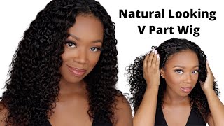 No Lace! No Glue! Easy Natural Looking V Part Wig For Beginners Unice