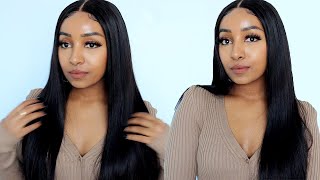 Less Than 10 Minutes Install! Best Glueless 4X4 Lace Closure Straight Wig Ft Beauty Forever Hair