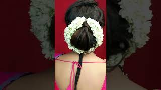 Durga Puja Astami Daytime Hairstyle With Gajra| Assttmiir Skaaler Saaj Gjraa Diy'E Cul Baandhaa