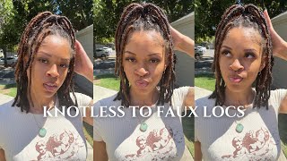 Watch Me Turn Old Knotless Braids Into Faux Locs