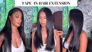  Effortless Tape In Hair Extension With Hair Cut L Natural Hair Extension #Elfinhair