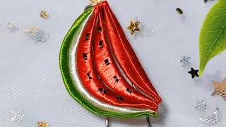 Making Watermelon-Shaped Hair Accessories From Silk Threads