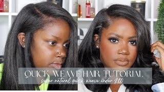 How To: Side Part Quick Weave Super Natural & Under $100
