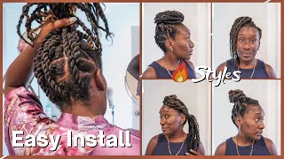 The Best Kinky Twist On 4C Hair Tutorial | No Crochet No Rubber Band (Detailed)