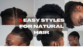 Quick And Easy Natural Hairstyles For The Work/School Week | Low Manipulation