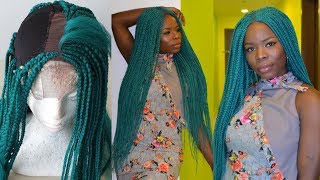 How To: Braided Crochet Wig | Feed-In Braids With Box Braids | Colored Braids