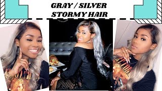 Stormy Gray Hair Debut: Facebeauty 1B/613 Hair (Initial Review) Lace Frontal Wig