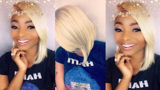 Human Hair 613 Blonde Bob Lace Front Wig | Ft. Stemahair