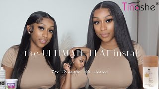 Watch Me Slay An Extremely Flat Lace Front Wig Install | 200% Density - Tinashe Hair
