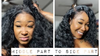 How To: Style Your Frontal Wig | From Middle Part To Side Part