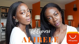 Alibele Initial Hair Review Kinky Straight Wig | Aliexpress