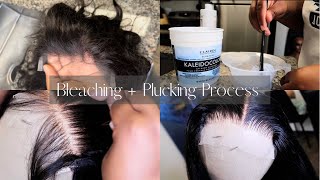How To Bleach And Pluck Lace Wig *Detailed* | Alesha B.