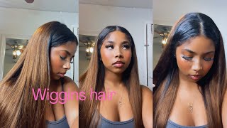 No Lace! No Glue! Minimum Leave Out! Colored V Part Wig Install! Ft.Wiggins Hair