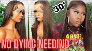 Must See 30 Inch Pre-Colored Brown Wig || No Dying Needed || Glueless Install || One More Hair