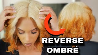 Wow!! I Tried Reverse Ombre Hair Color 613 Transparent Lace Front Wig...
