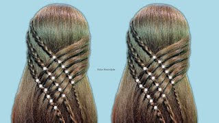 Simple Hairstyle | Beautiful Open Hairstyle For Girls | Long Hair Hairstyle 2022 | Party Hairstyle