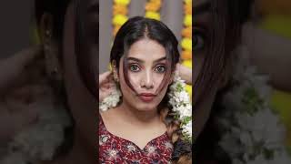 Onam Set Saree Hair Style   Jasmine Flower Hairstyle  Oonnmaayi Orungnguvaa Neern Aayi 6