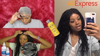 I Bought An Affordable Aliexpress Wig! | Lace Front Wig Application & Review