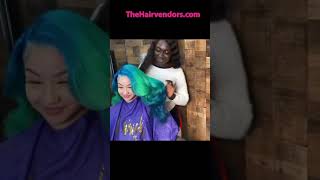 Blue-Green Hd Lace Wigs Frontal With Closure Sewn In Hair From Amazon | Thehairvendors.Com