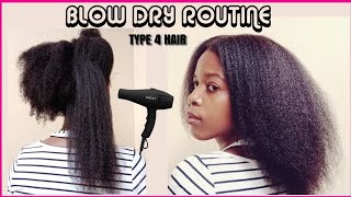 Diy Salon Blow Out At Home | How To Blow Dry Type 4 Hair | Tension Method