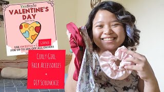 Curly Girl Silk Hair Accessories + How To Make An Xxl Scrunchie | #Yesstylevday Sweet21 + Ginynja