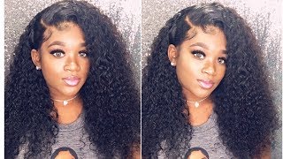 | Sleek Side Part|Best Affordable Curly Wave Lace Front Wig Ft Westkiss Hair