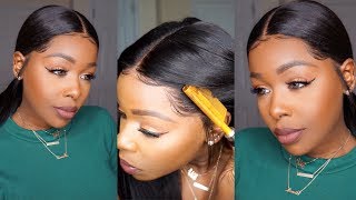 How To: Slay Your Frontal Using The "Hot Comb Method" Ft. Wowebony.Com