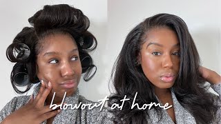 Salon Perfect Blow Out At Home! + Wig Install | Rpghair