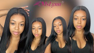 No Baby Hair Glueless Frontal Wig Install | Ft Mslynn Hair