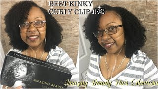 Installing & Blending | Amazing Beauty Hair  | Afro Kinky Curly-Clip Ins On My Thin & Short Hair