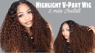 Highlight V-Part Wig | Natural, Glueless, Leave Out, Ft. Nadula Hair