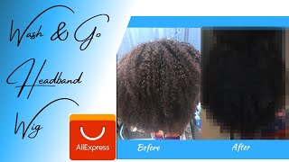 Wash & Go |1 Year Jk Hair Afro Kinky Curly Clip-Ins Transferred Into A Wig| Aliexpress