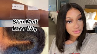 Scalp!Easiest Bob Wig Install! | Clear Lace & Clean Hairline| No Plucking Needed!