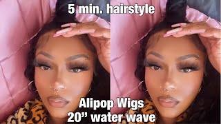 Easy 5 Min. Hairstyle! | Alipop Wigs 20" Waterwave