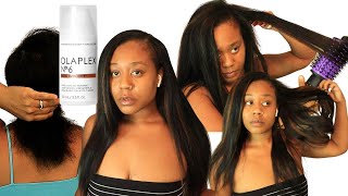 Olaplex 6 On Natural Hair? Protective Style For Length Retention. Sew In On Natural Hair! Cyn Doll