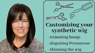 How To Customize Your Synthetic Wig By Trimming The Bangs, Disguising Permatease, & Thinning The Wig