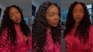 Vpart Wig Install In Under 10 Minutes!!|Beautiful Curly Wig|Ft. Unice Hair|Meshia Lattimore
