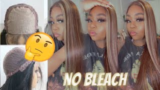 No Bleach Needed Closure Highlighted Wig || Ready To Wear || Nadula Highlights