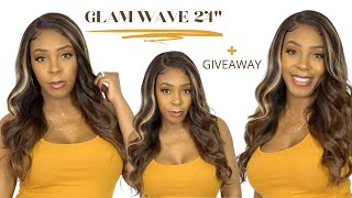 Sensationnel Human Hair Blend Butta Hd Lace Front Wig - Glam Wave 24 +Giveaway --/Wigtypes.Com