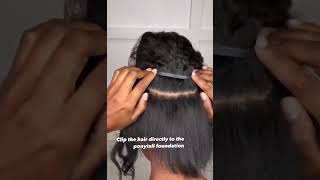 How To Use Clip In Extension Make A Ponytail Fr Wholesasle Microlinks Hair Vendors#Clipinhair
