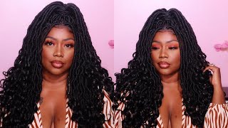 Sensationnel Hair Lace Front Wig Cloud  4X4 Multi Parting Braid Lace Wig Goddess Locs | Samsbeauty