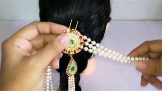 Bridal Hair Accessories Making With Pearl Beads