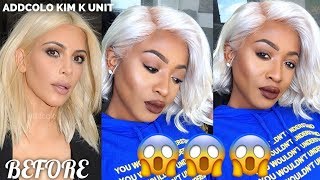 Icy White Hair - Coloured & Layed My Addcolo Lace Front | From Kim K Platinum Blonde To Icy White