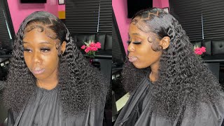 Ready To Install Out The Box|Straight To Curly Lace Wig| Zig-Zag Part/Baby Hairs|Best Lace Wigs