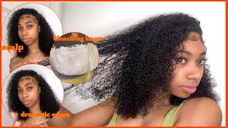 Only $167! Most Natural Curly Bob Wig Ever! Ft Alipearl Hair